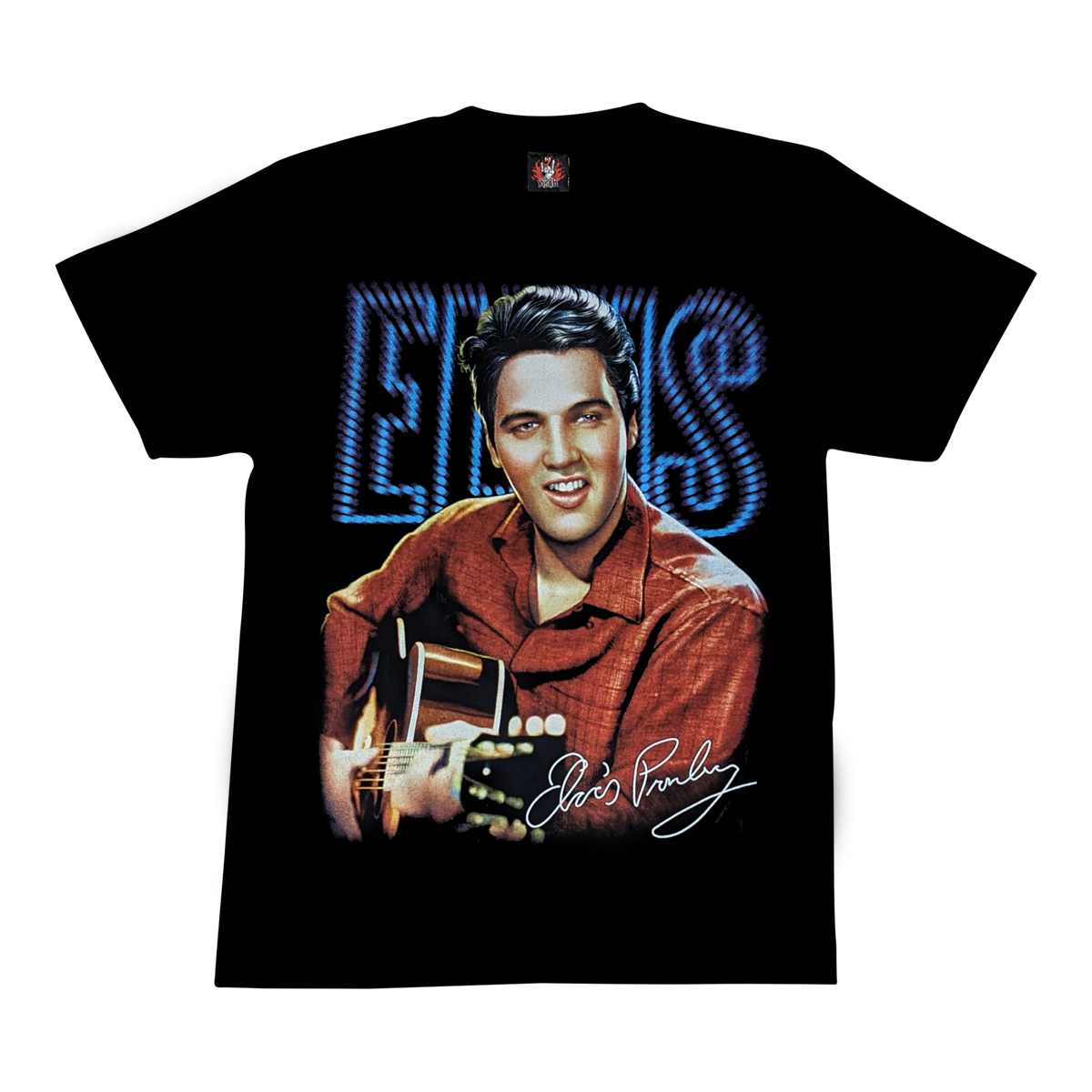Elvis Shirt - Elvis With Guitar - available in  S, M, L, XL, XXL
