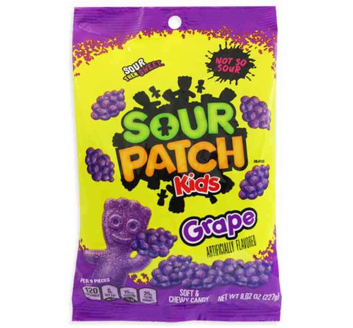 SOUR PATCH KIDS PEG BAG 225g