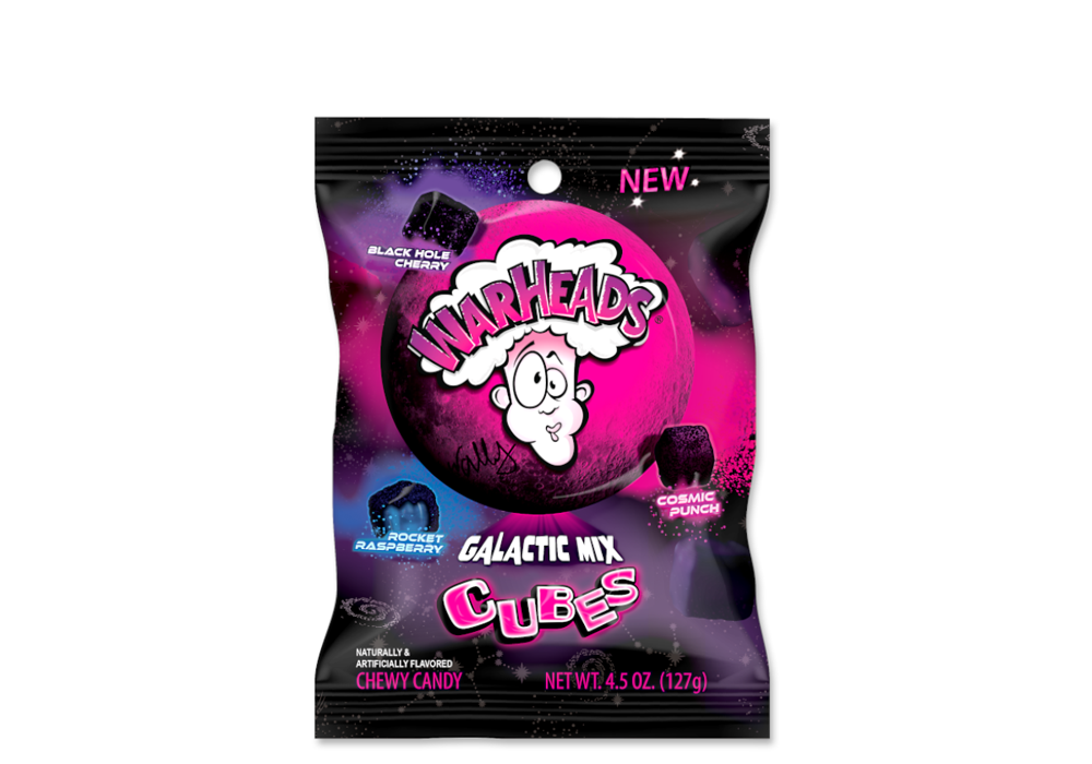 WARHEADS GALACTIC CUBES PEG BAG