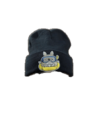 Totoro snorkle Beanie with Embroidered Logo
