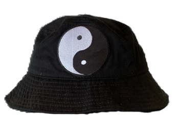 Yin Yang Bucket Hat with Embroidered Logo