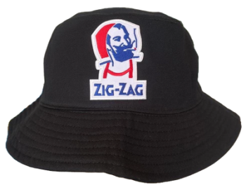 Zig Zag Bucket Hat with Embroidered Logo