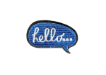 Hello' Speech Bubble Mini Embroidered Patch