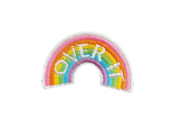 Rainbow / Gay 'Over It' Embroidered Patch
