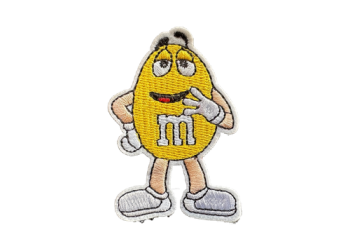 Yellow M & M Embroidered Patch