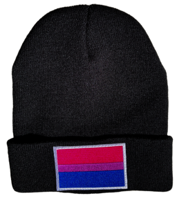 Bisexual Flag Beanie with Embroidered Logo - LGBTQ Pride