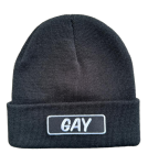 Gay Beanie with Biker Style Patch