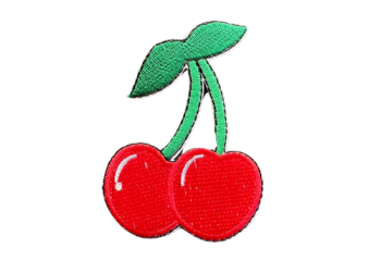 Embroidered Cherries Patch - Rockabilly