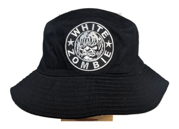 White Zombie Bucket Hat with Embroidered Logo