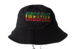 One Love Rasta Reggae Bucket Hat with Embroidered Logo