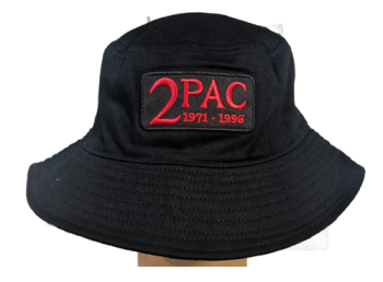 Tupac 2pac Bucket Hat with Embroidered Logo