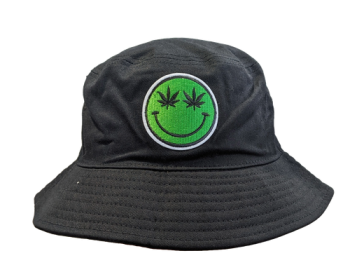 Weed Smiley Bucket Hat with Embroidered Logo