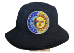 Boho Style Sun & Moon Bucket Hat with Embroidered Logo
