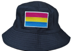 Pansexual Flag Bucket Hat with Embroidered Logo - LGBTQ Pride