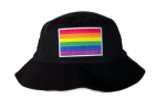 Pride Rainbow Bucket Hat with Embroidered Logo - LGBTQ Pride