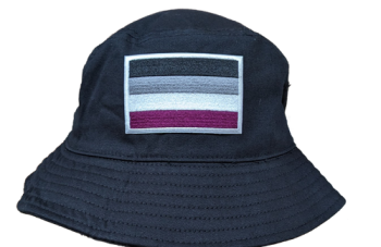 Asexual Flag Bucket Hat with Embroidered Logo - LGBTQ Pride