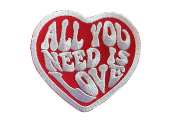 All You Need Is Love' Embroidered Heart Patch