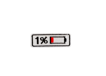 1% Battery Embroidered Patch