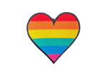 Rainbow / Gay Heart Embroidered Patch - LGBTQ Pride