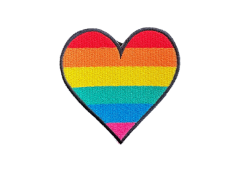 Rainbow / Gay Heart Embroidered Patch - LGBTQ Pride