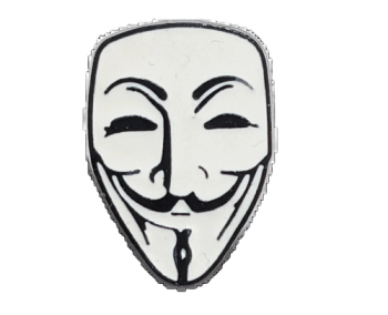 Anonymous / Guy Fawkes Mask Enamel Pin / Badge
