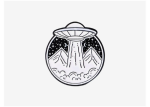 UFO Blasting Off Enamel Pin / Badge