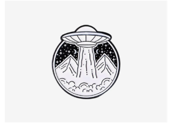 UFO Blasting Off Enamel Pin / Badge