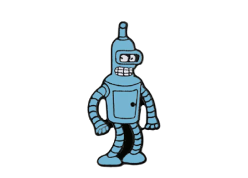 Futurama Bender Enamel Pin / Badge