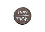 They / Them Pronoun Embroidered Patch
