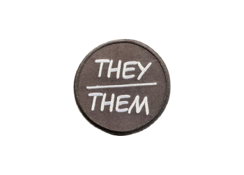 They / Them Pronoun Embroidered Patch