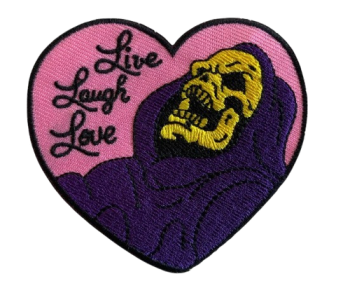 Skeletor Live Laugh Love Embroidered Patch