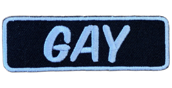 Gay Biker Style Embroidered Patch