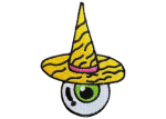 Eyeball with Witch Hat Embroidered Patch