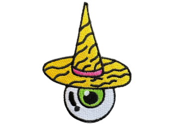 Eyeball with Witch Hat Embroidered Patch