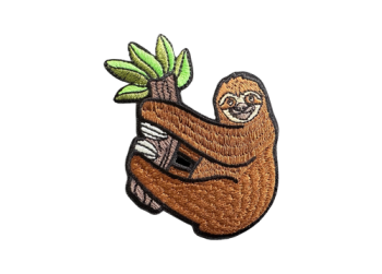 Happy Sloth Embroidered Patch