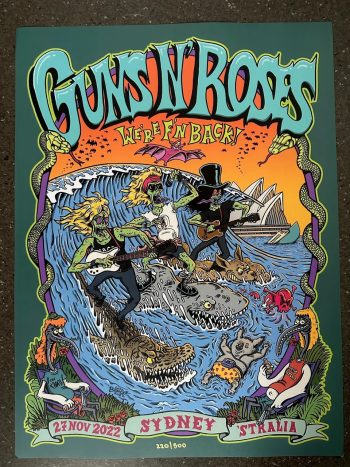Guns N Roses Lithograph Poster - Sydney 2022