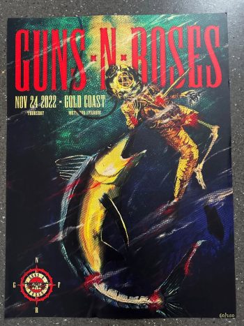 Guns N Roses Lithograph Poster - Gold Coast 2022