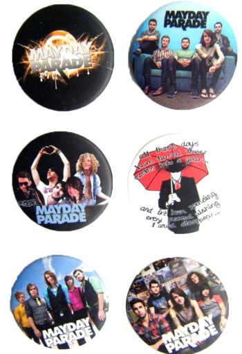Mayday Parade Badge Button Set #1 - 6 badges!