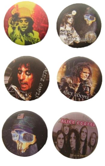 Alice Cooper Badge / Button Set #2 - 6 badges!