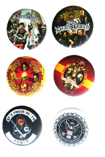Five Finger Death Punch Badge Button Set - 6 badges!