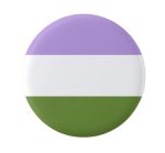 Genderqueer Gender Queer Pin Badge / Button - LGBTQ Pride
