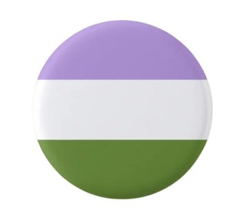 Genderqueer Gender Queer Pin Badge / Button - LGBTQ Pride