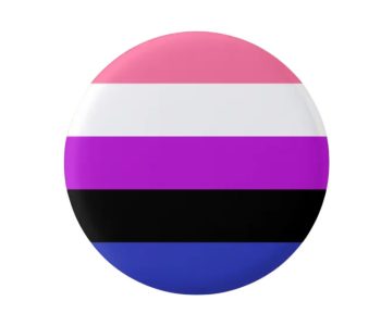 Genderfluid Gender Fluid Queer Pin Badge / Button LGBTQ Pride