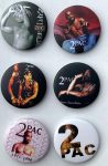 Tupac Badge Button Set # 4 - 6 badges!