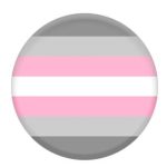 Demigirl Pin Badge / Button - LGBTQ Pride