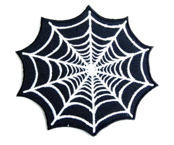 Spiderweb Embroidered Patch - Rockabilly Tattoo Style