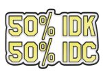 50% IDK, 50% IDC Enamel Pin / Badge
