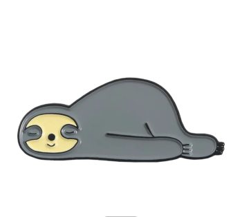 Sleepy Sloth Enamel Pin / Badge