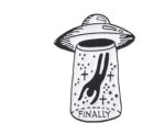 Finally UFO Enamel Pin / Badge