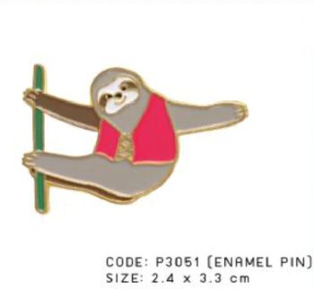 Sloth Hanging Out Enamel Pin / Badge